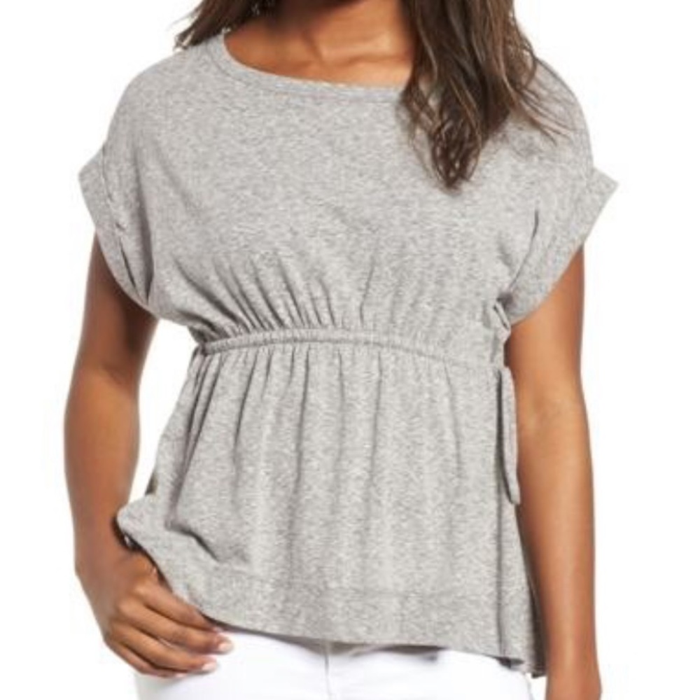 CALSON Tie Waist Peplum Top